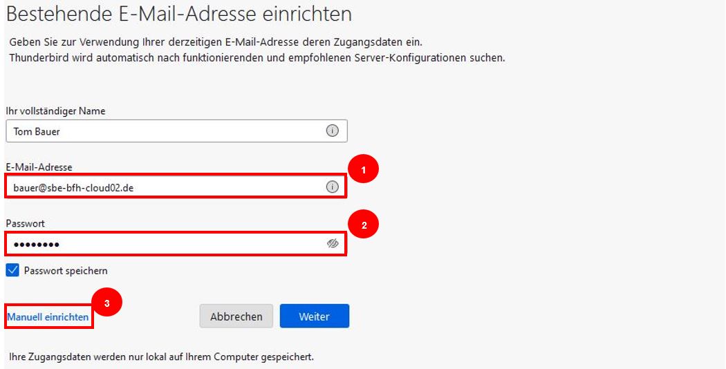 Thunderbird Konten Einstellungen