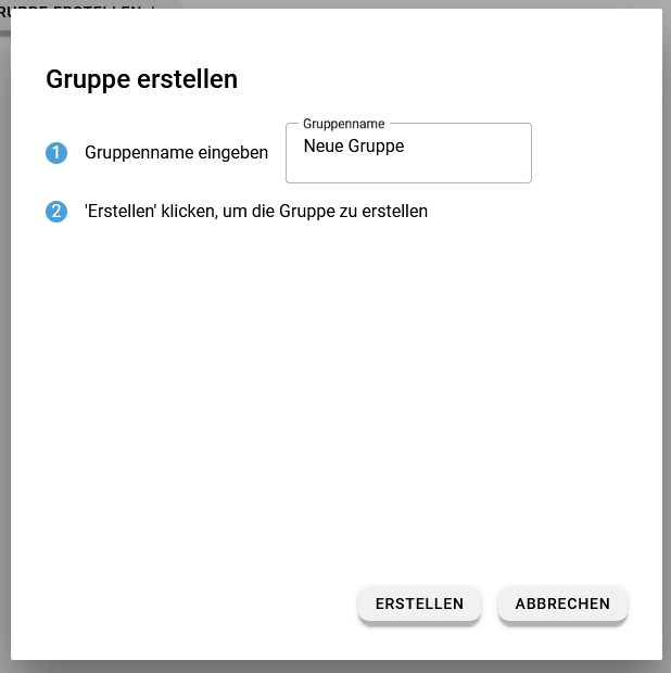 Gruppe erstellen