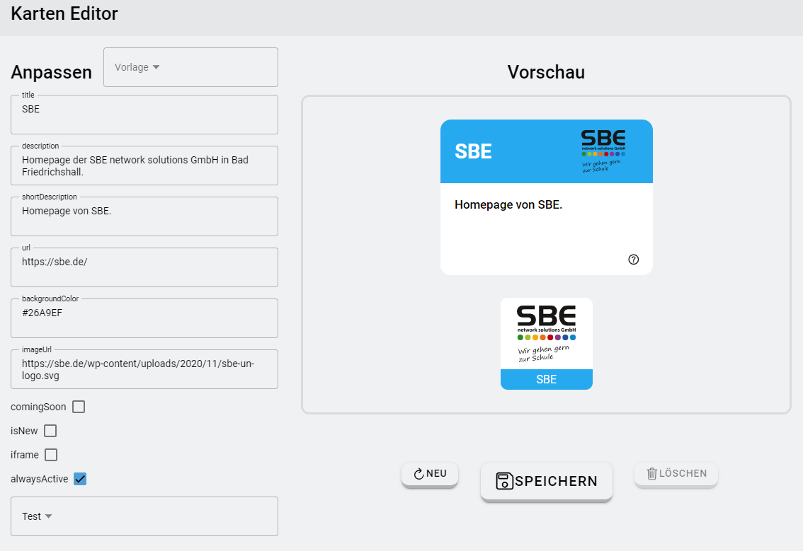 Informationen bearbeiten