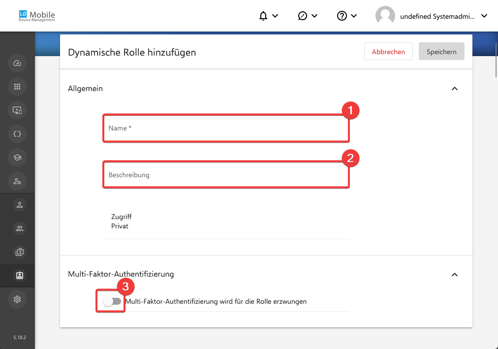 Erstellen einer neuen dynamischen Rolle