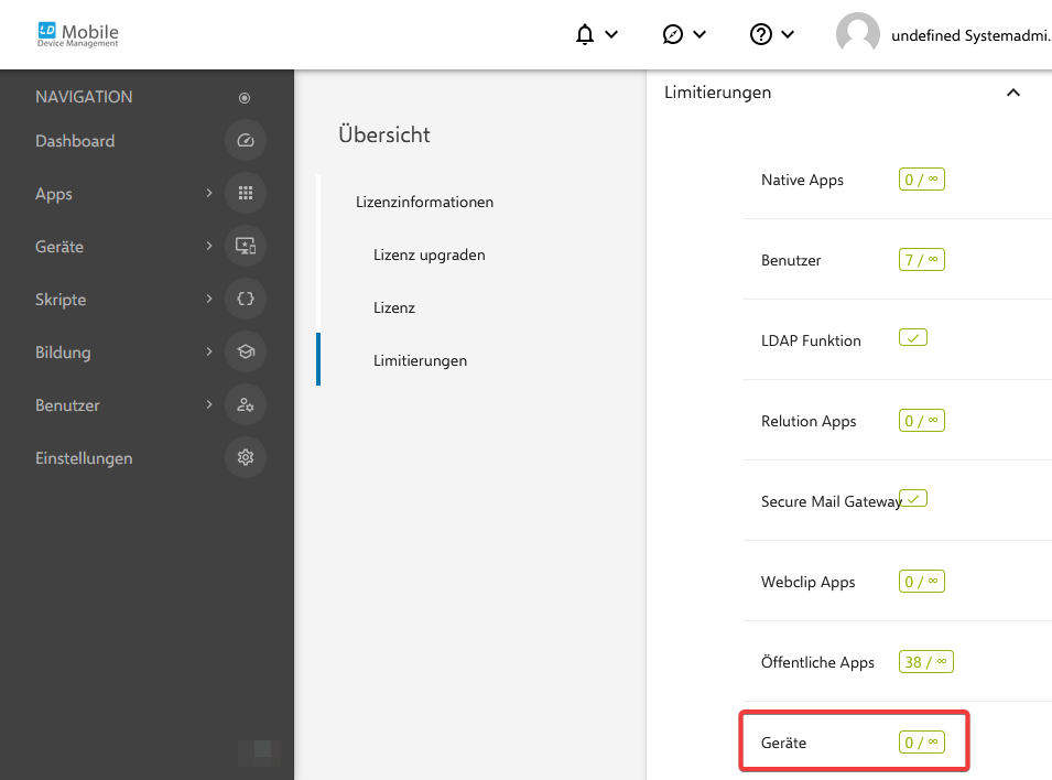 Client Lizenzen