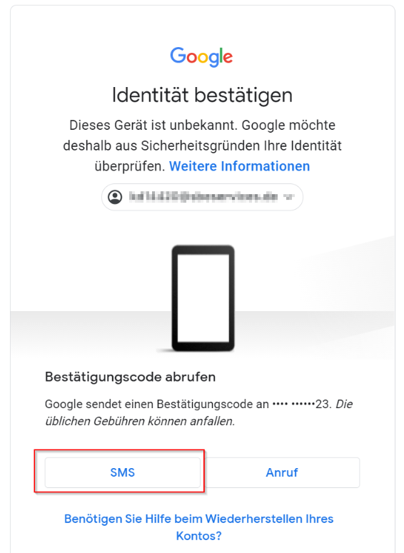 Alt Identität bestätigen