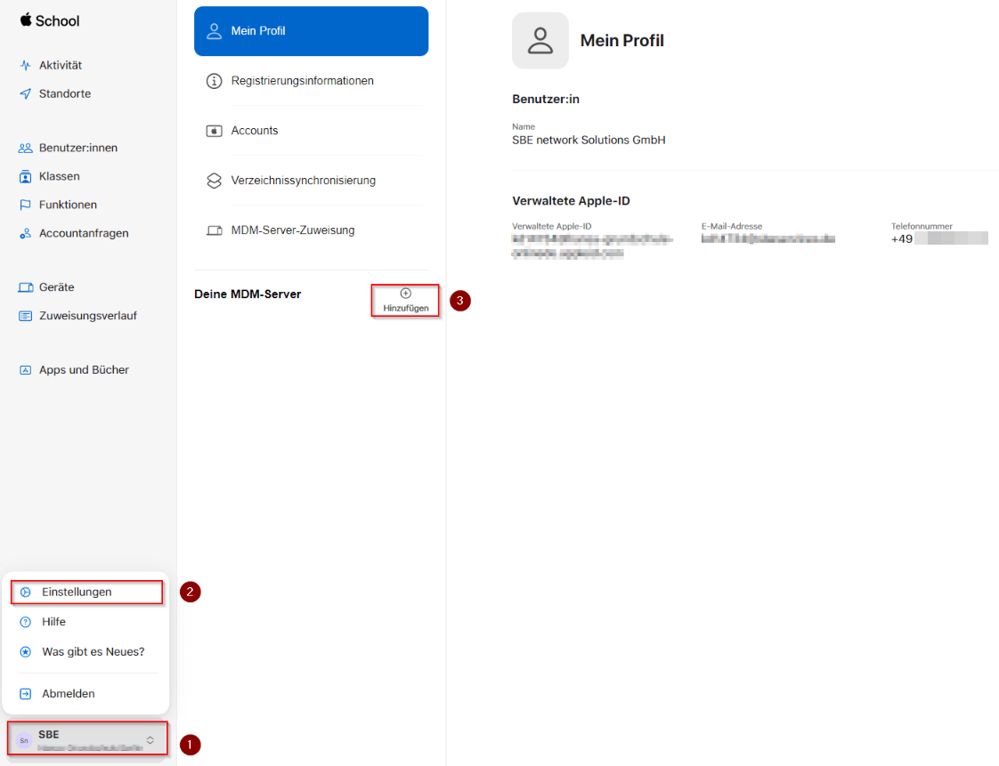 Alt MDM-Server erstellen