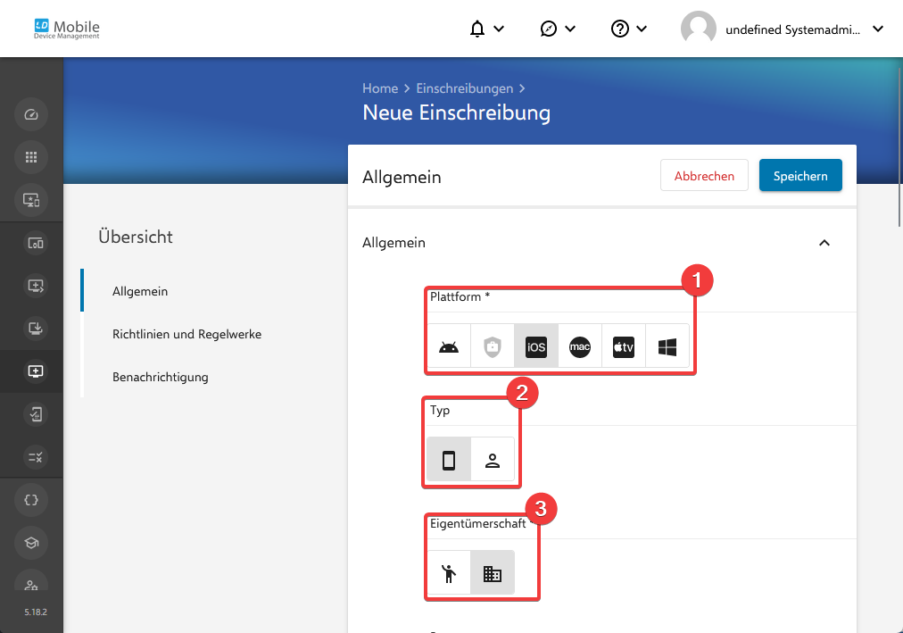 Einschreibung allgemein