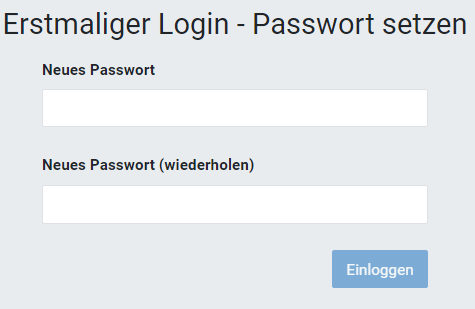 Password vergeben