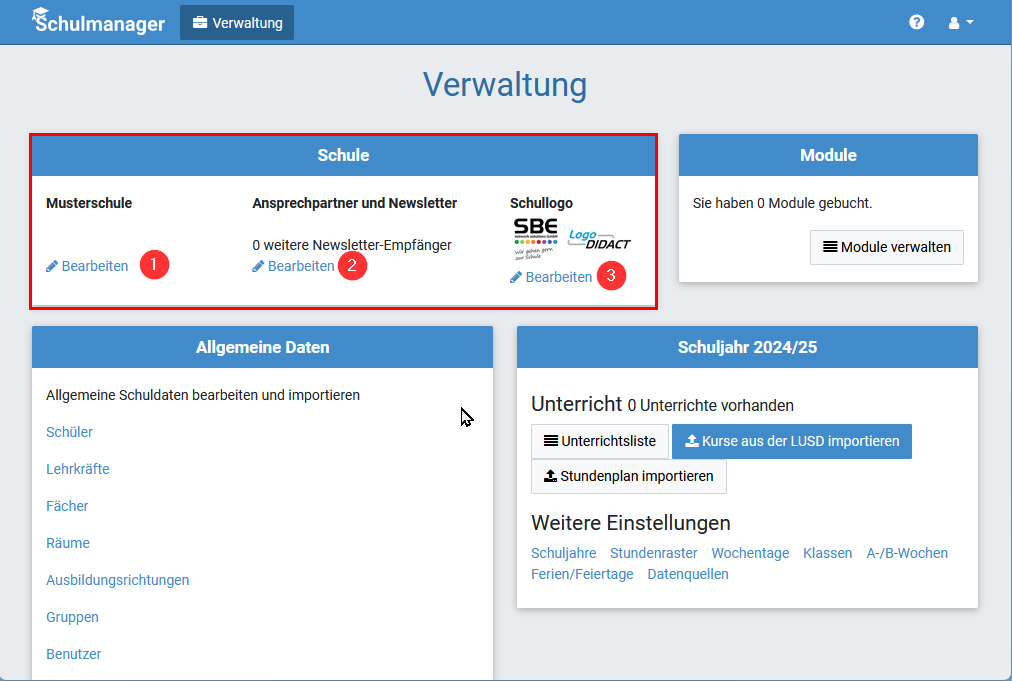 Daten bearbeiten