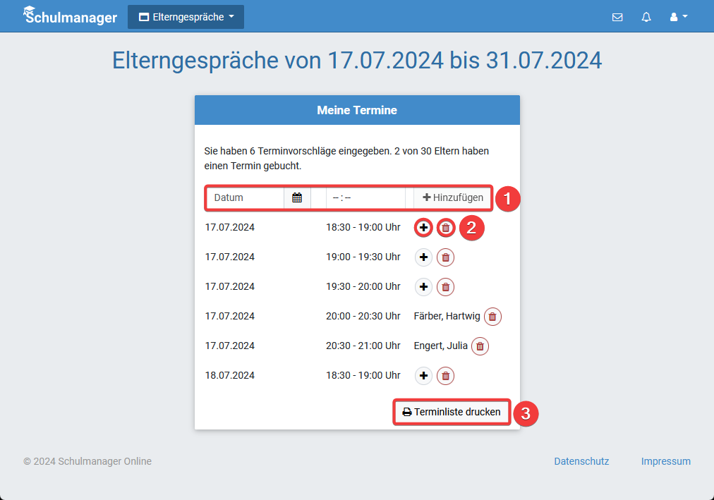 Elterngespräche