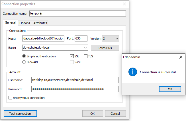 ldapAdmin-connect